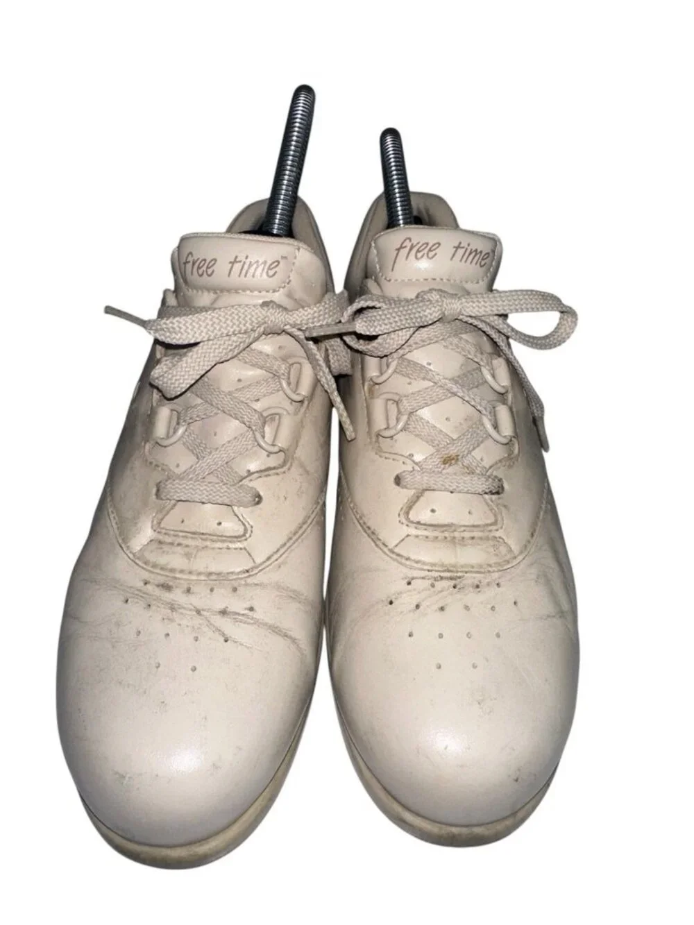 SAS Shoes Women's 8.5 S Free Time Leather Lace Up Walking Sneakers Bone Beige